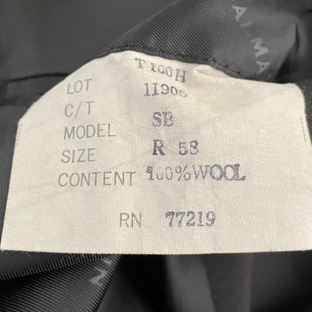 Pierre Balmain Elegant Black Tuxedo Jacket 100% wool formal 53R